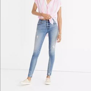 9” High Rise Skinny Jeans | Destructed Hem Edition